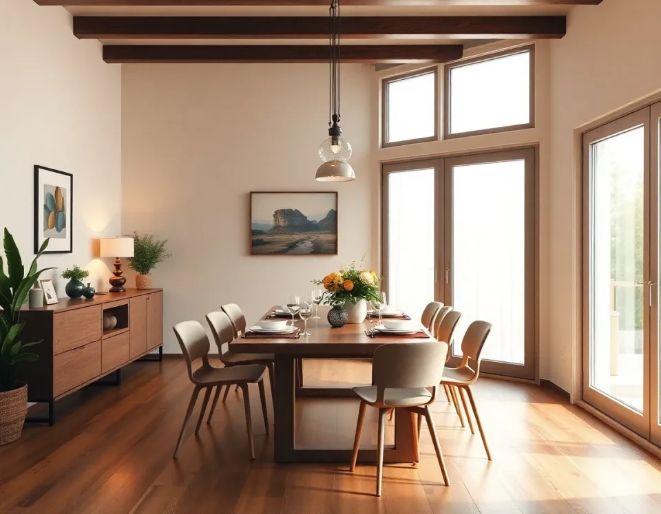 Dining room inspiration from an AI decoration app