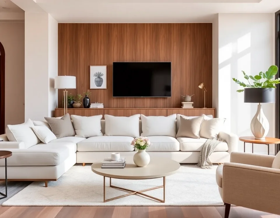 Living room transformation from DecorAI AI decoration app